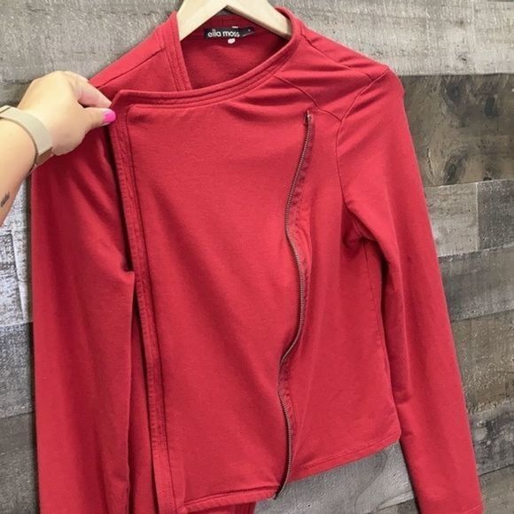 Ella Moss Asymmetrical Zip Moto Jacket - Picture 6 of 11